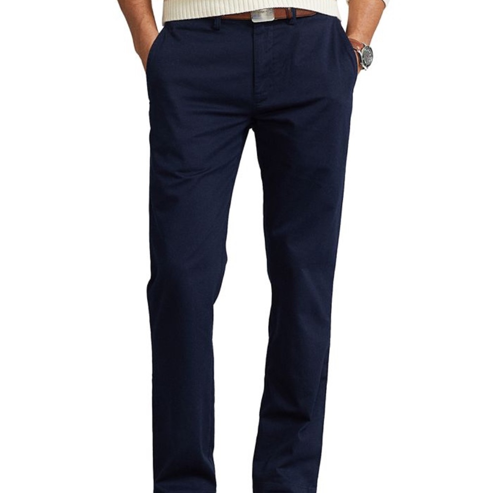Ralph Lauren Navy Blue Polo Classic-Fit Bedford Chino Pants SZ 34\32